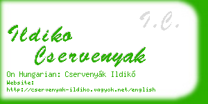 ildiko cservenyak business card